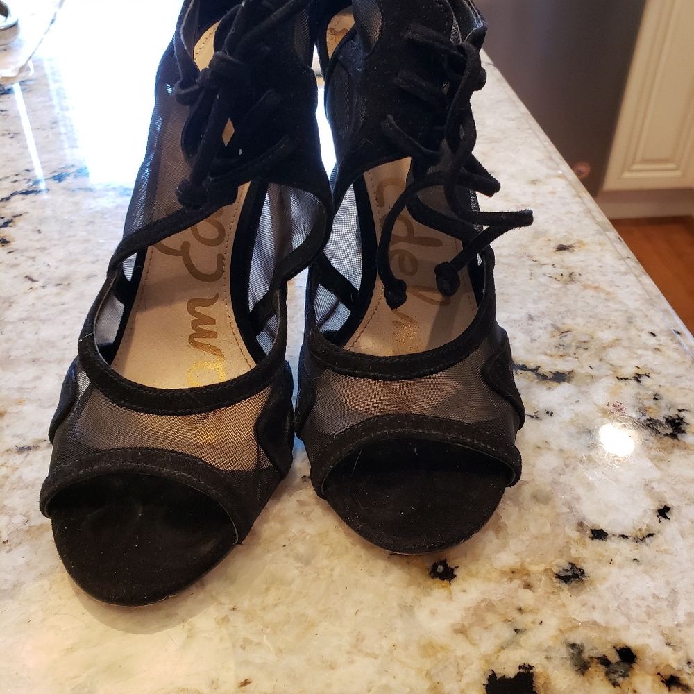Black Suede open toe